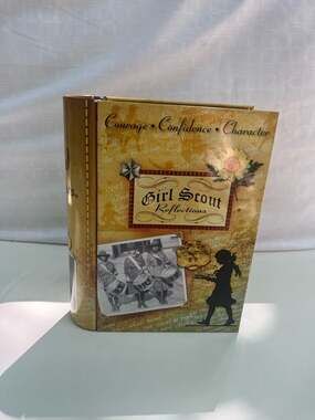 Girl Scouts Reflections Hinged Metal Book-Style Tin Container
